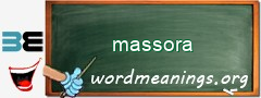 WordMeaning blackboard for massora